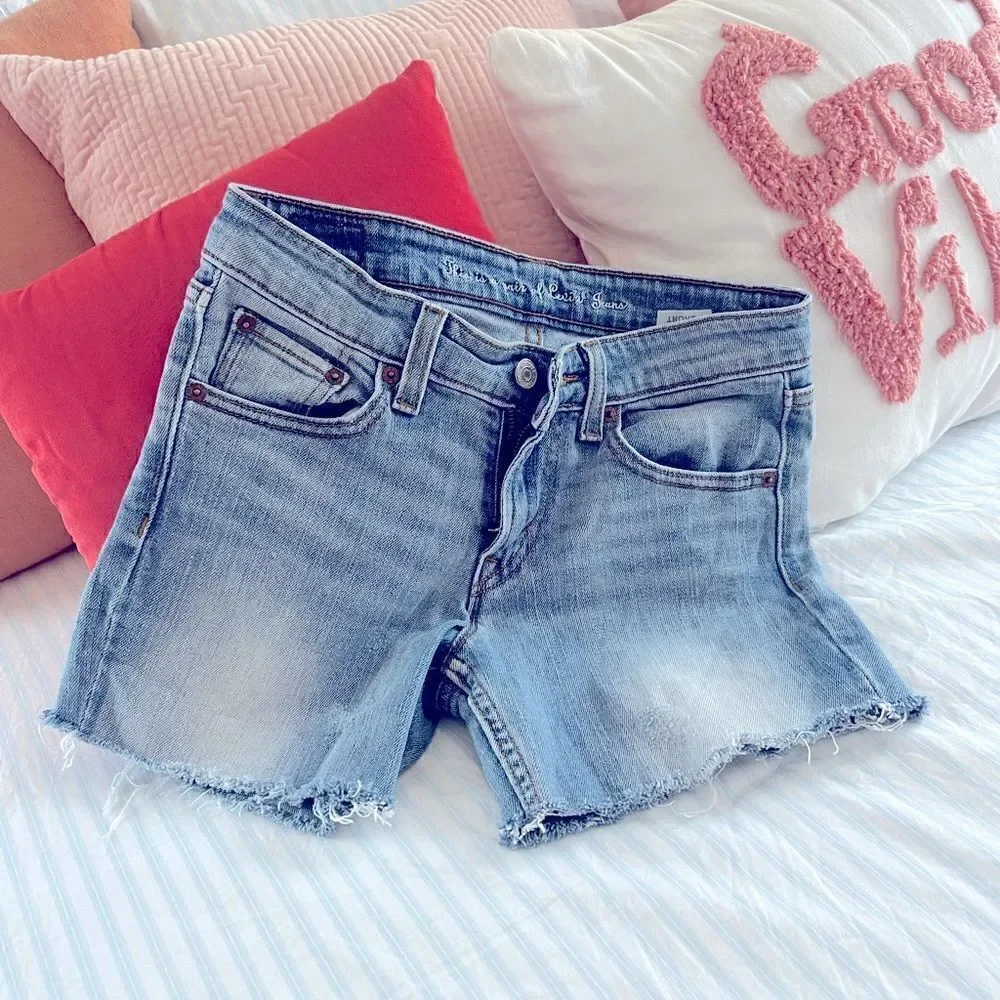 Original authentic Levi cut-off shorts; Size 1